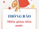 Thông báo miễn giảm tiền nước